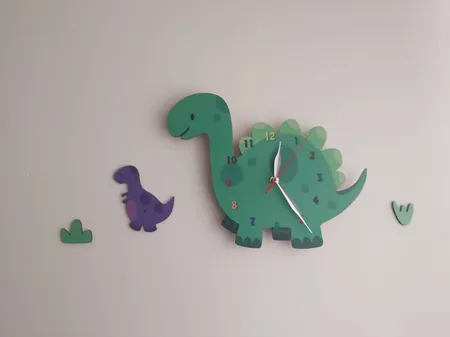 ساعت دیواری کودک باروچین مدل دایناسور