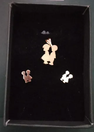 نیم ست طلا 18 عیار زنانه فرشته مدل عشق کد WHSL-000384