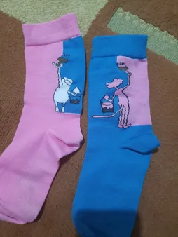 جوراب ال سون طرح پلنگ صورتی کد PH285