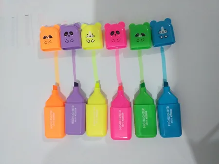 ماژیک علامت گذار مدل فانتزی طرح خرس بسته 6 عددی