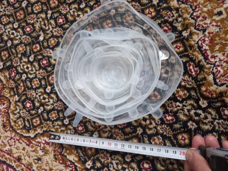 درپوش ظرف مدل سیلیکونی مجموعه 6 عددی