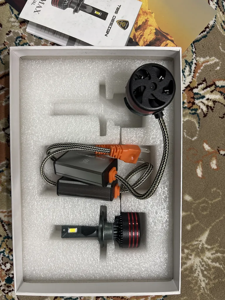 هدلایت تی بی اس دیزاین مدل M8 Pro Max پایه H7 بسته 2 عددی