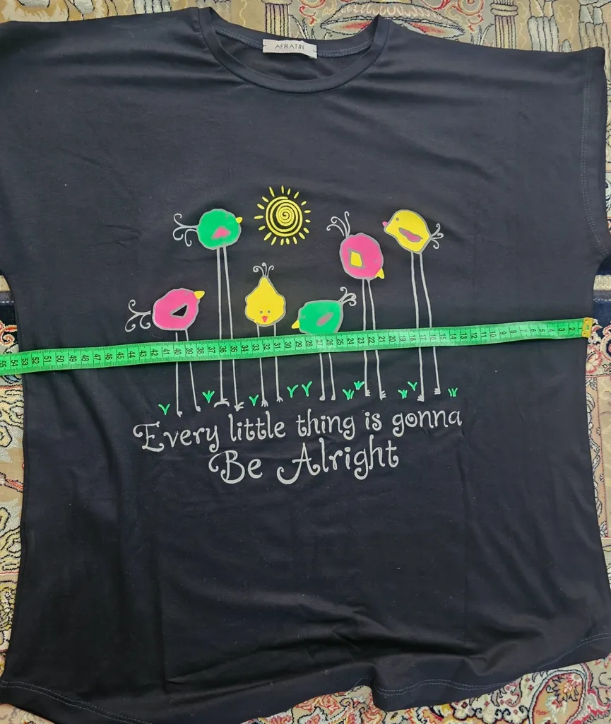 تی شرت زنانه افراتین طرح جوجه کد 2549 رنگ سرمه ای