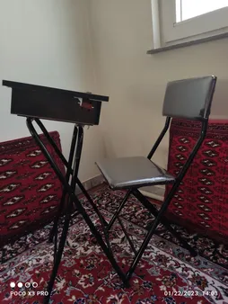 میز نماز باکسدار و صندلی (ضدخش،تاشو،تنظیم شونده ارتفاع)