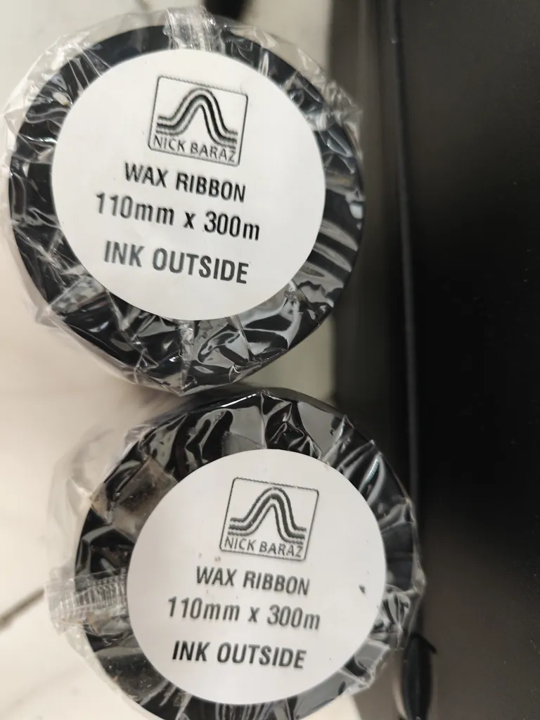 ریبون پرینتر لیبل زن نیک براز مدل WAX 110mm x 300m