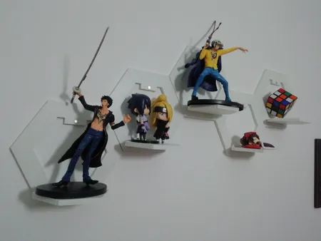 شلف دیواری آمینارت طرح شش ضلعی مجموعه 5 عددی