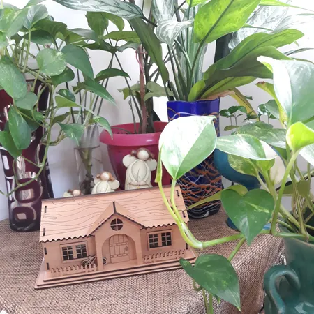 جعبه دستمال کاغذی طرح کلبه کد 0120