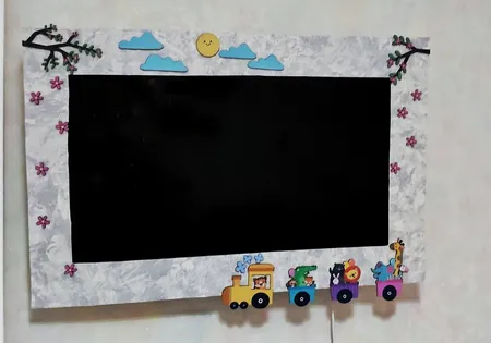 استیکر چوبی کودک باروچین مدل قطار حیوانات خوشحال کد 1309