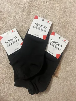 جوراب ساق کوتاه زنانه مدل نانو پنبه مچی رنگ مشکی بسته 4 عددی