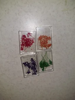 گل خشک مدل رزین اپوکسی مینیاتوری مجموعه 4 عددی