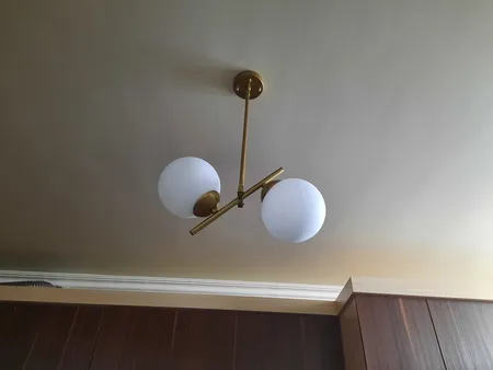 لوستر دو شعله چشمه نور کد AB1234/2-WT