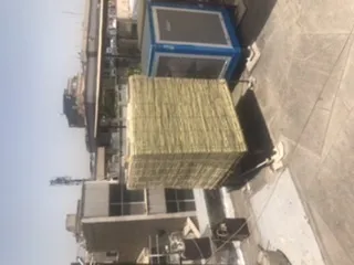 سایبان کولر آبی مدل حصیر چوبی