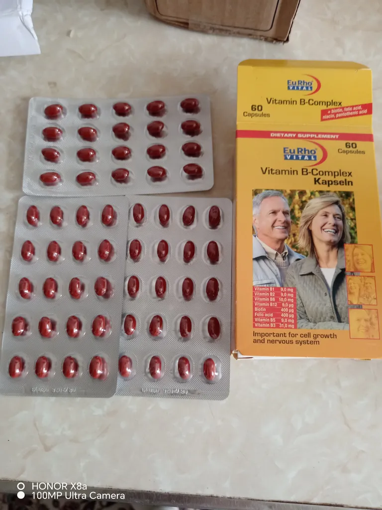 کپسول ب کمپلکس یوروویتال بسته 60 عددی