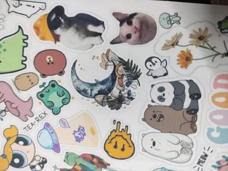 استیکر لب تاپ طرح positive energy مجموعه 37 عددی