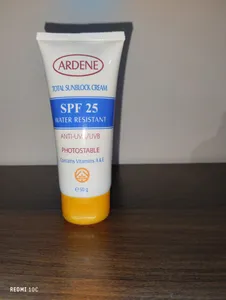 تجریه خرید کرم ضدآفتاب بی‌رنگ آردن مدل SPF25 مناسب انواع پوست وزن 50 گرم