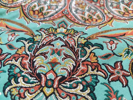 رومیزی ترمه نگین خاتم یزد طرح افشاری کد SBZ