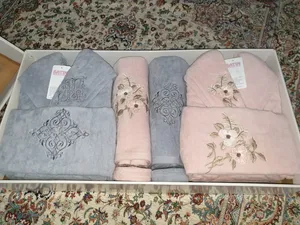 تجریه خرید سرویس حوله پالتویی 12 تکه ساتین کد 101