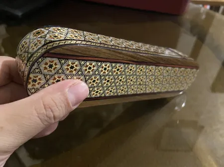 قلمدان خاتم کاری مدل کشویی کد 20