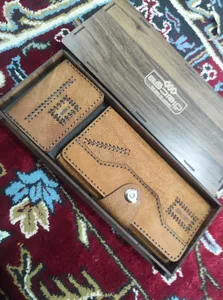 تجریه خرید ست هدیه مردانه مدل چرم طبیعی بزی دقت Sch-t2