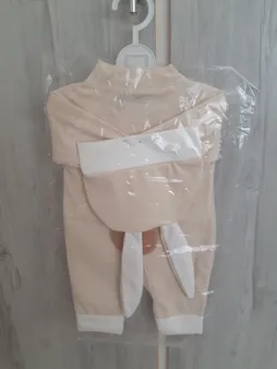 ست سرهمی و کلاه نوزادی دخترانه طرح خرگوش کد M209