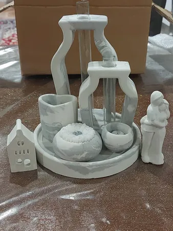 ست ۷ تکه دکوری بتنی مدل رومیزی کد ۱۵