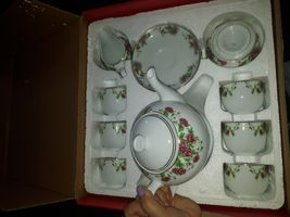 سرویس چای خوری 17 پارچه چینی زرین ایران سری ایتالیا اف مدل Bidgol درجه عالی