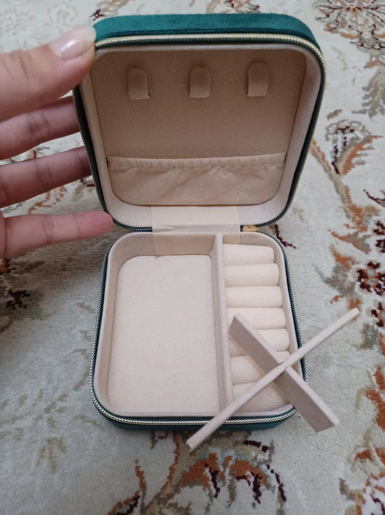 جعبه جواهرات جولری باکس تو مدل مخملی مسافرتی