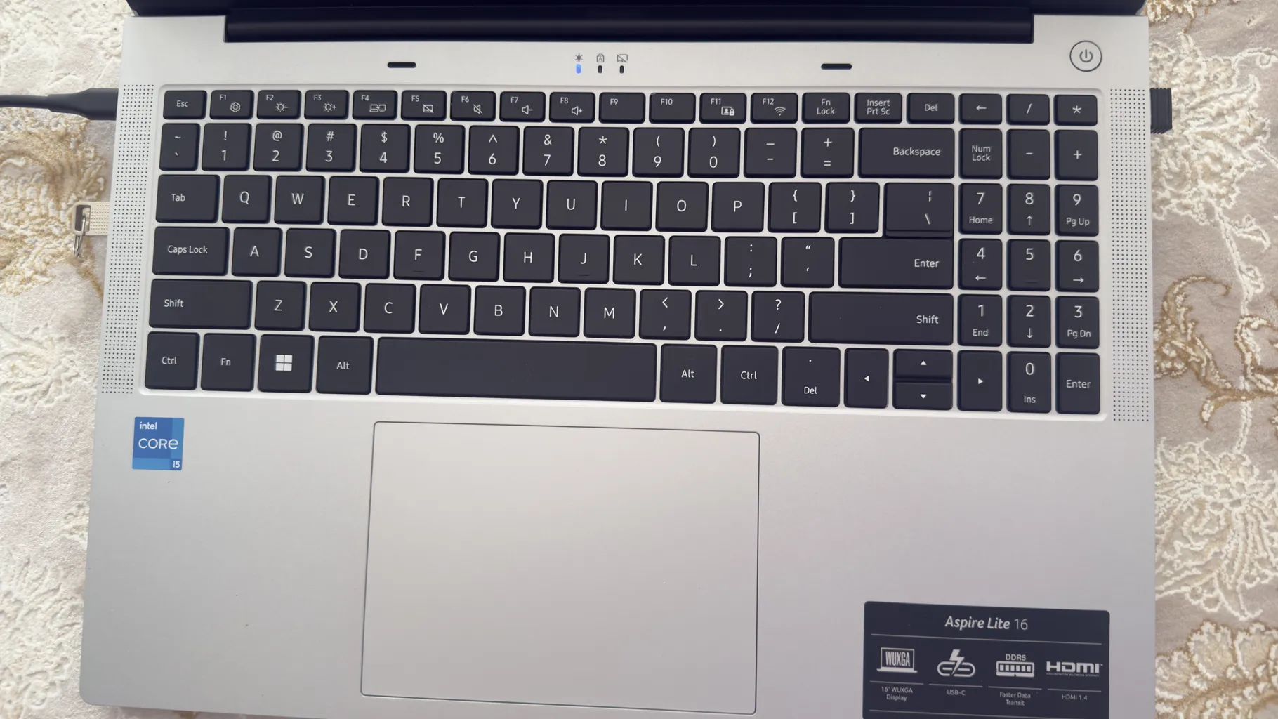 لپ تاپ 16 اینچی ایسر مدل Aspire Lite AL16-52P-59QU-i5 1334U-16GB DDR5 4800MHz-512GB SSD-IPS