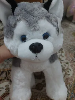 عروسک طرح سگ هاسکی مدل 001 ارتفاع 60 سانتی‌متر