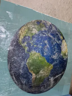 پازل 250 تکه فنسي مدل زمين طرح گرد