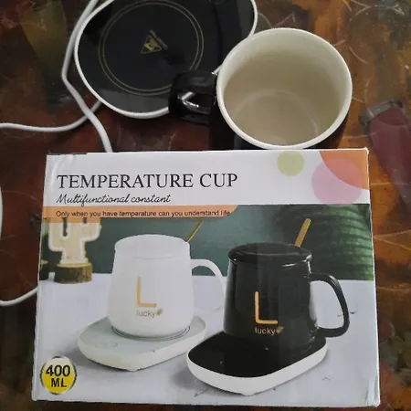 ماگ حرارتی لاکی مدل Temperature Cup به همراه صفحه گرم کن برقی
