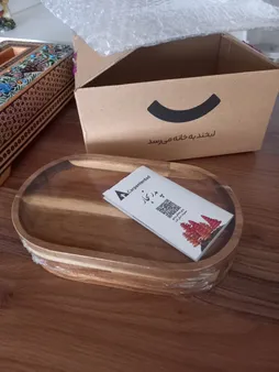 سینی سرو مدل چوبی مجموعه 3 عددی