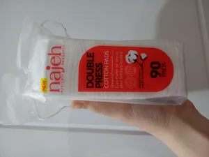 تجریه خرید پد پاک کننده آرایش صورت ناژه مدل Double Press بسته 90 عددی