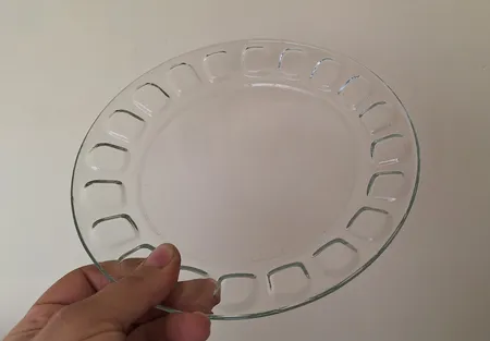 بشقاب غذاخوری بلور کاوه مدل مروارید بسته 6 عددی