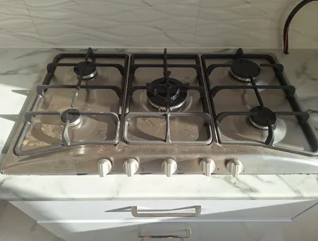 اجاق گاز صفحه‌ای پنج شعله استیل البرز مدل S5956