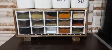 جای ادویه مدل چوبی کشویی کد JA02