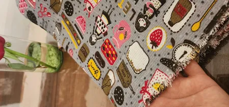 پارچه آشپزخانه طرح پلی پنبه مدل آشپزخانه