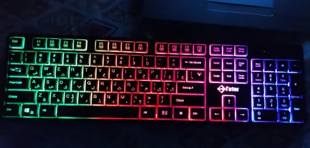 کیبورد و ماوس گیمینگ فاطر مدل CWR-7000B، سوییچ ممبران، Full-Size، نورپردازی RGB