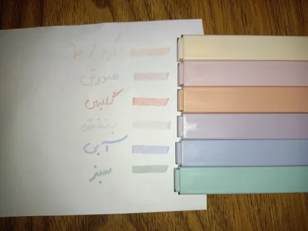 ماژیک علامت گذار مدل پاستلی مکعبی کد QJ-0924A بسته 6 عددی