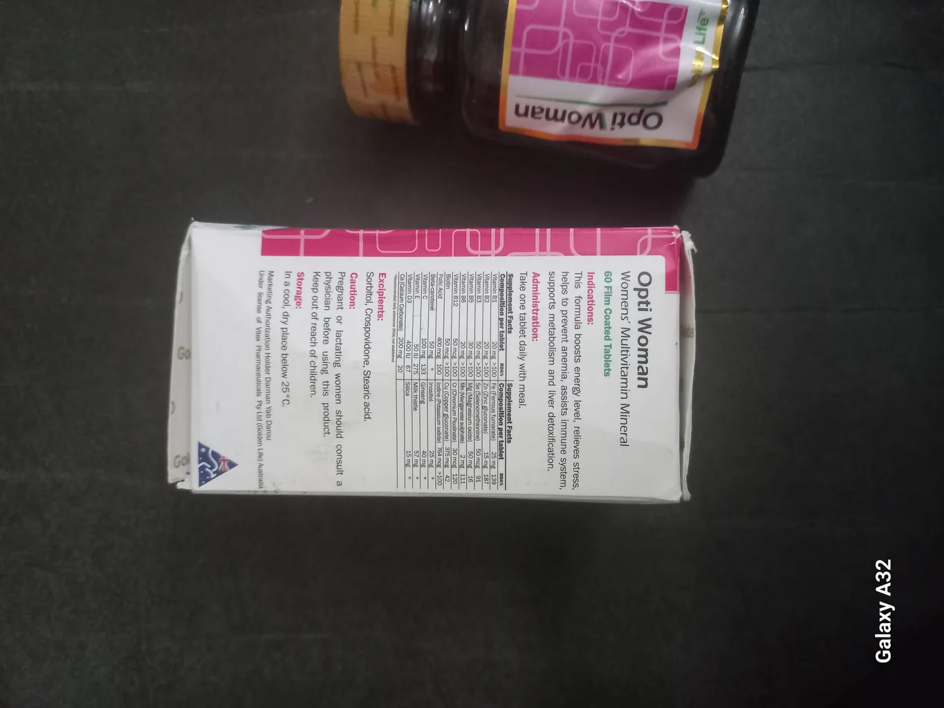 قرص مولتی ویتامین مینرال اپتی ومن گلدن لایف بسته 60 عددی