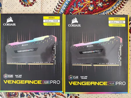 رم دسکتاپ DDR4 دو کاناله 3200 مگاهرتز CL16 کورسیر مدل VENGEANCE RGB PRO ظرفیت 16 گیگابایت