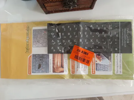 برچسب حروف فارسی کیبورد طرح مات به همراه محافظ کیبورد مناسب برای لپ تاپ 15.6 اینچ