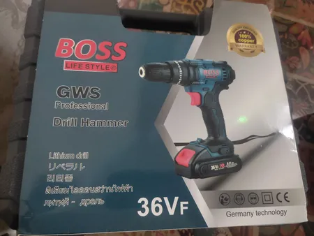 دریل شارژی چکشی باس مدل SK-6050 مجموعه 28 عددی