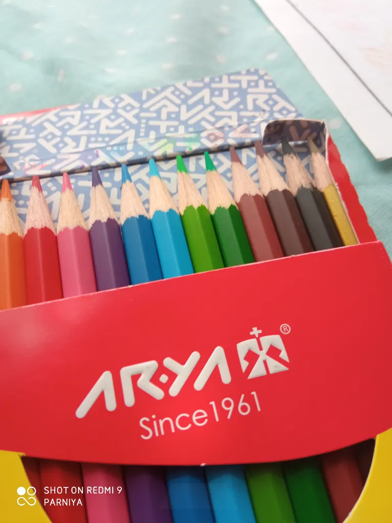 مداد رنگی 12 رنگ آریا کد 3016 بسته 2 عددی