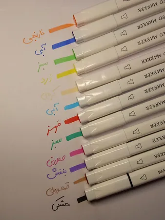 ماژیک علامت گذار کد 01 بسته 12 عددی