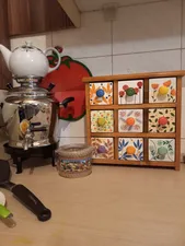 تجریه خرید جا ادویه 9 پارچه مدل چوبی و سرامیکی