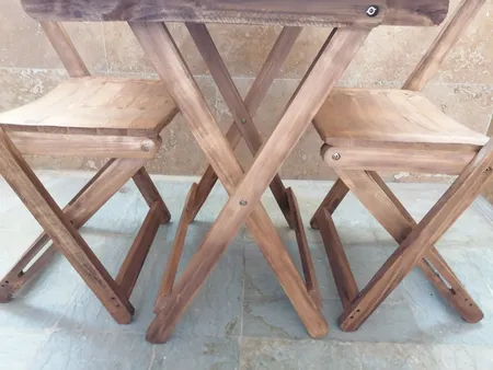 میز و صندلی ناهار خوری 2 نفره مدل تاشو