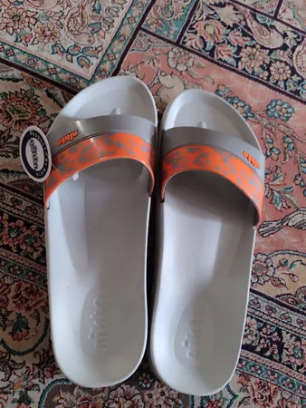 دمپایی زنانه نیکتا مدل پرنده و شاخه کد GRY.2172