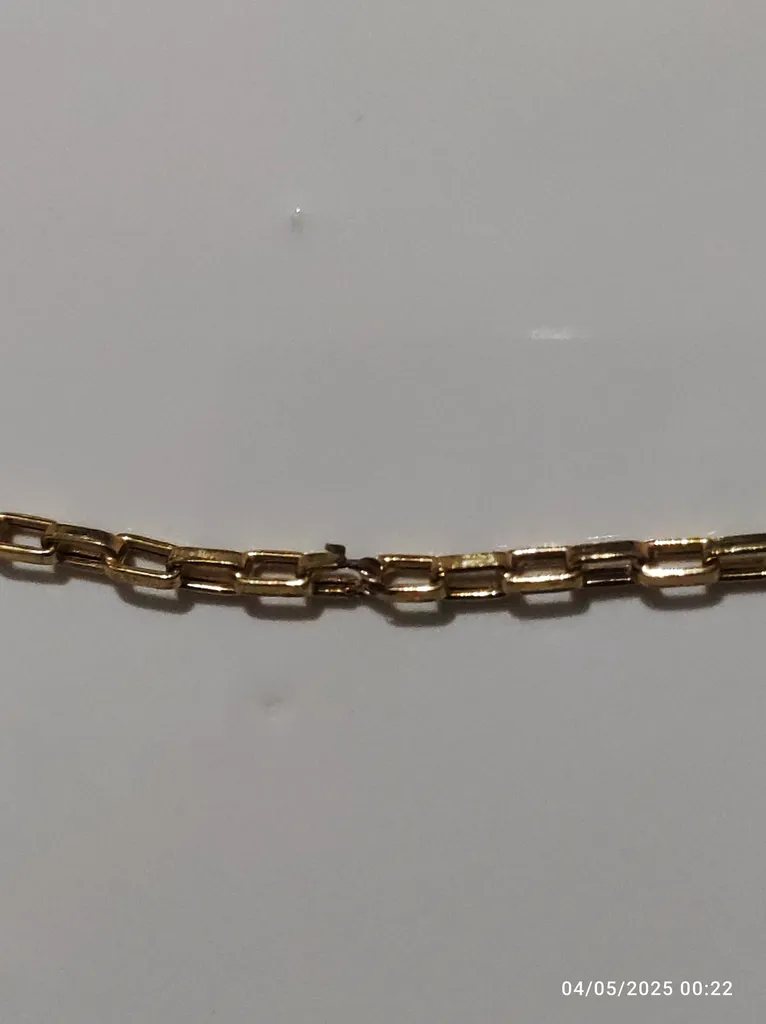 زنجیر طلا 18 عیار مردانه طلای مستجابی مدل آجری کد M60 به همراه 50 سوت هدیه طلا