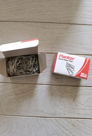 گیره کاغذ پنتر مدل ساده سایز 31 میلی متر - بسته 100 عددی